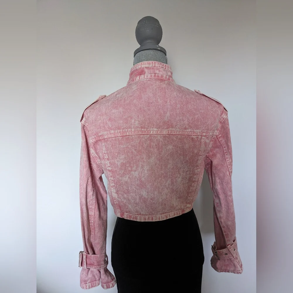Pink Billie Cropped Cargo Jacket - Picture 2 of 4